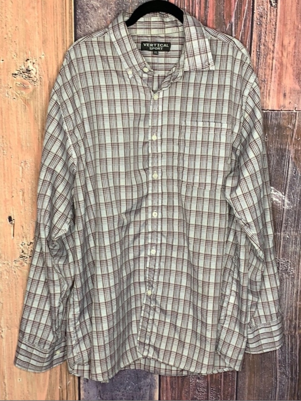 Vertical Sport Button Down Top Long Sleeve